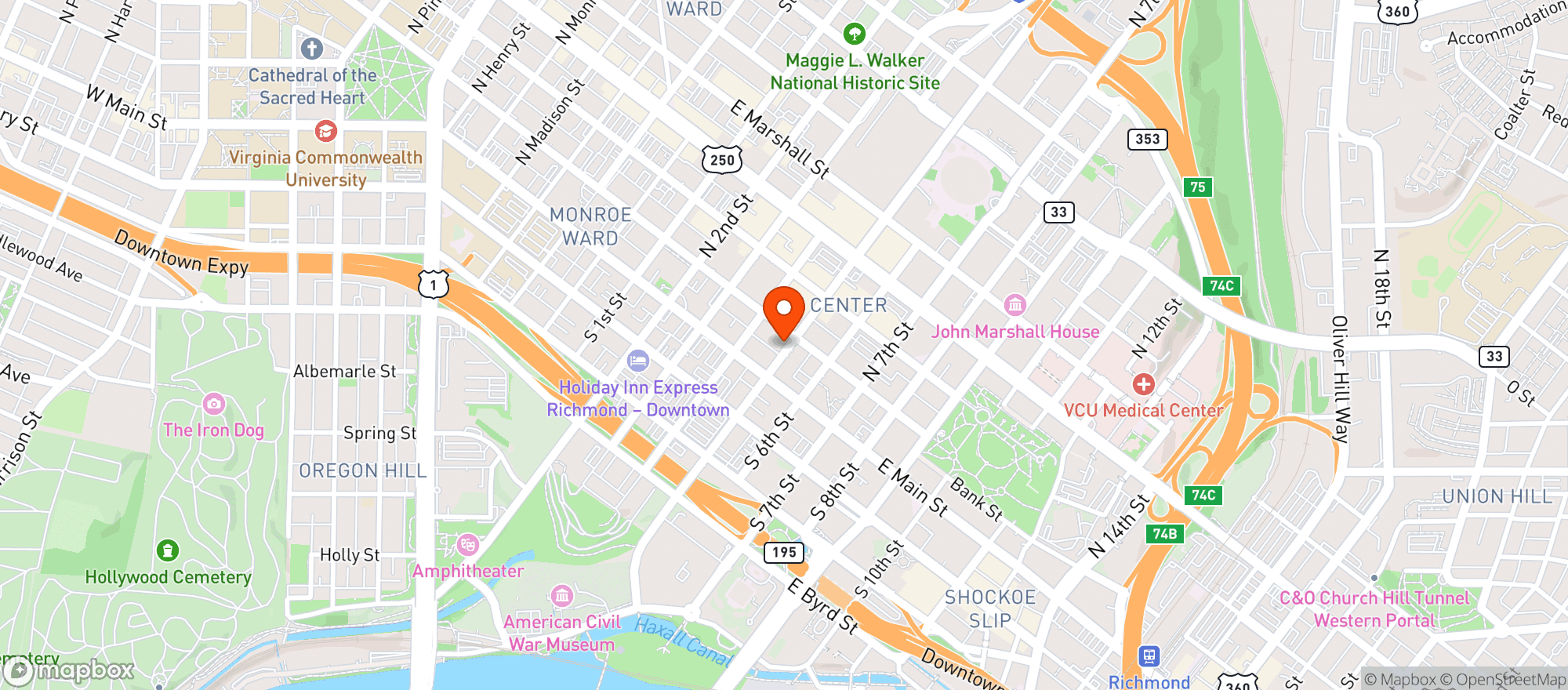 Map showing Penny Lane Pub