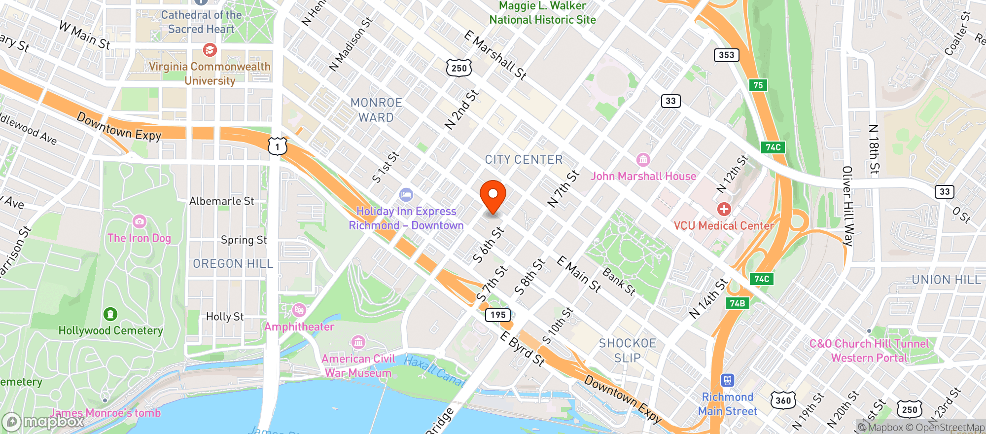 Map showing Khm Convenience Store