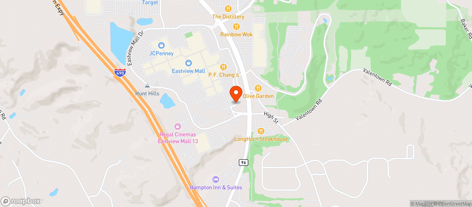 Map showing Intune Supper Club
