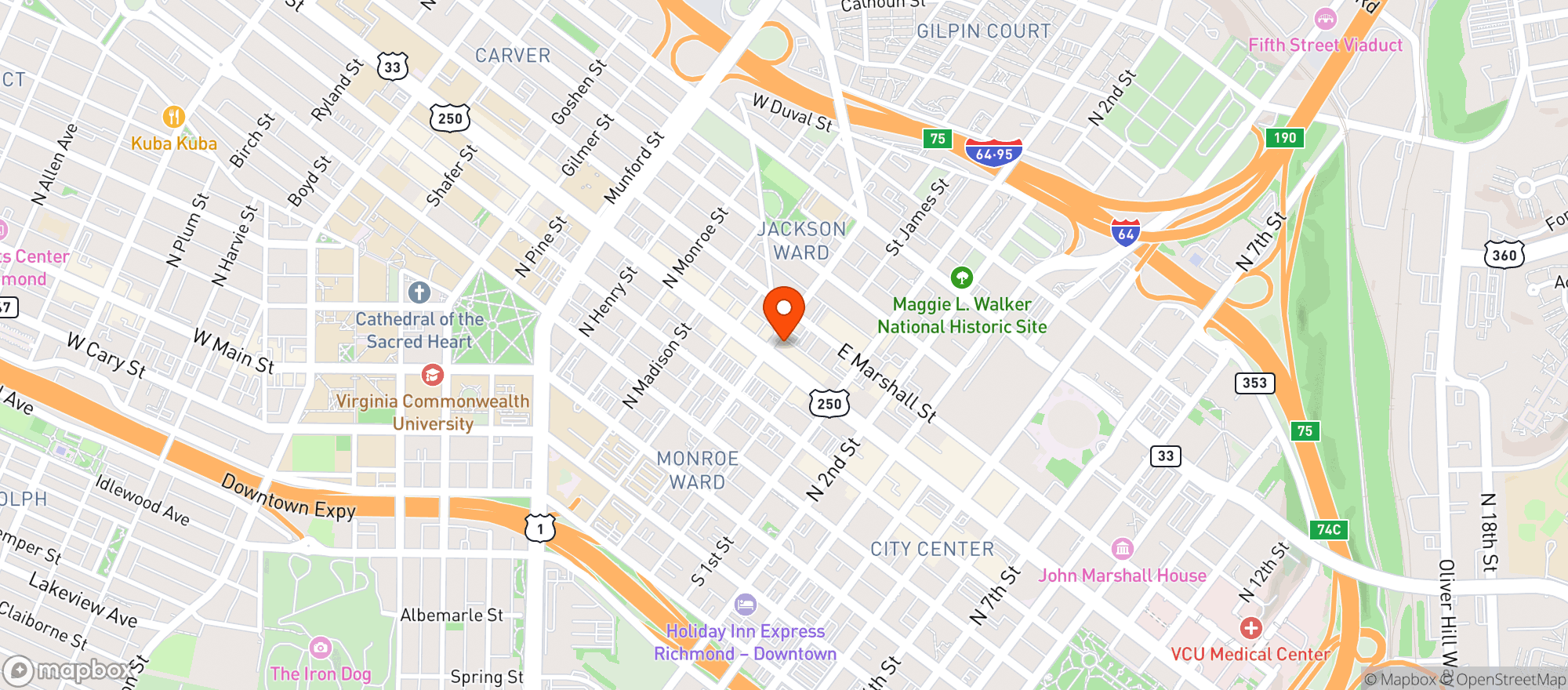 Map showing Lillie Pearl