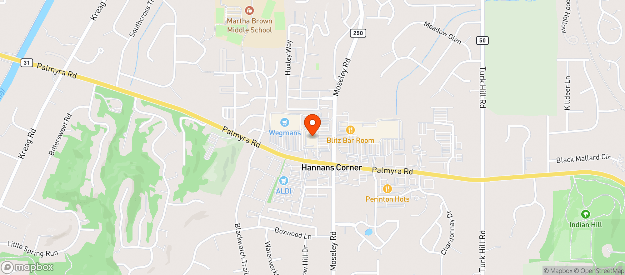 Map showing Georgetown Liquor