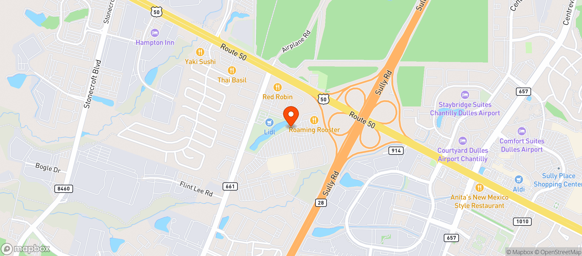 Map showing Target Store