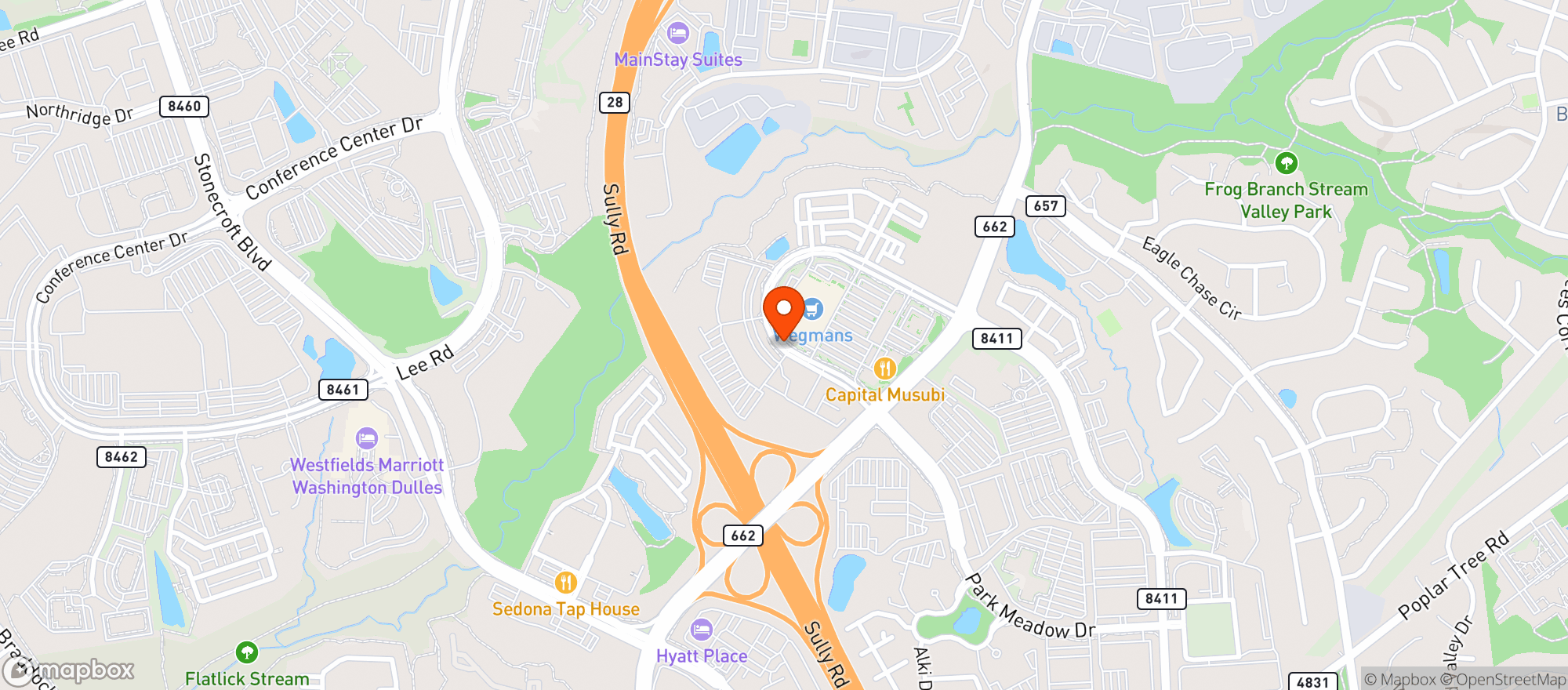 Map showing Wegmans