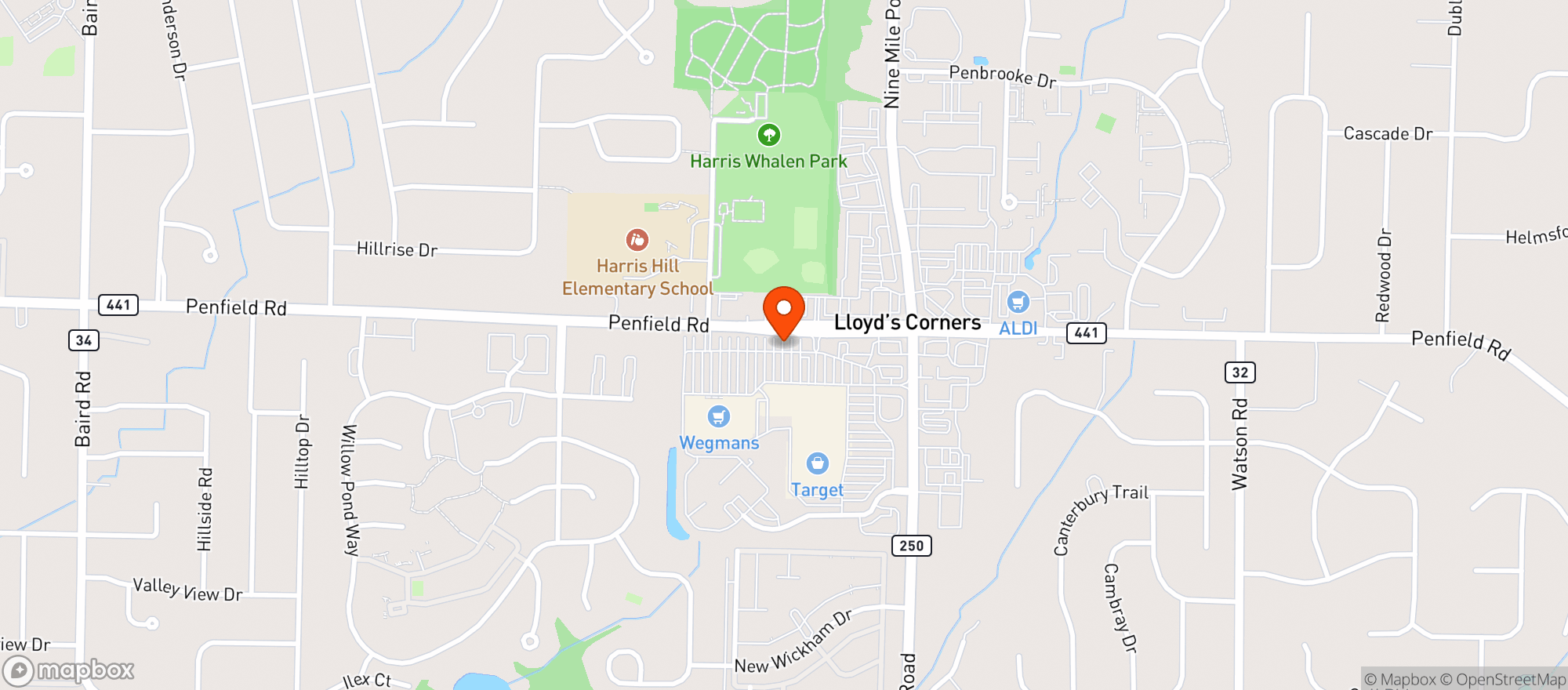 Map showing Lisa's Liquor Barn