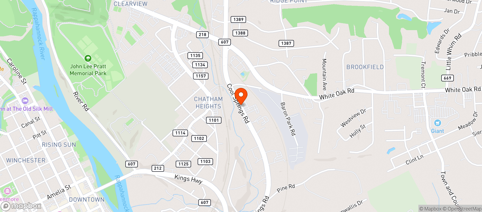 Map showing Eagles Lodge