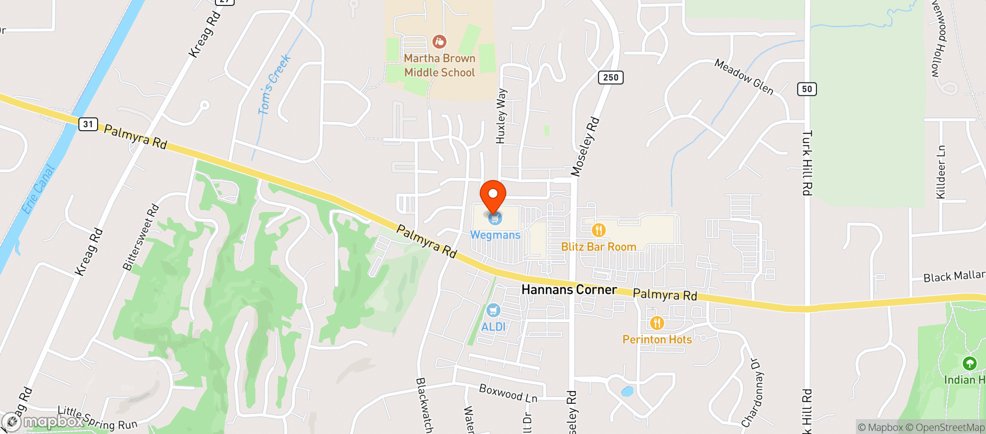 Map showing #24 Wegmans - Perinton