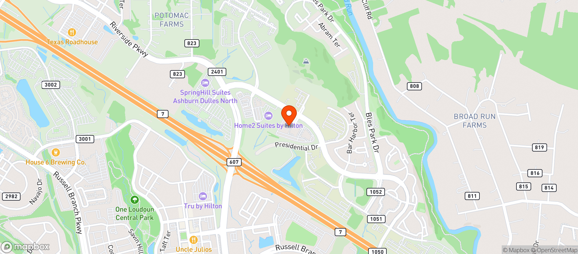 Map showing Potomac Taphouse