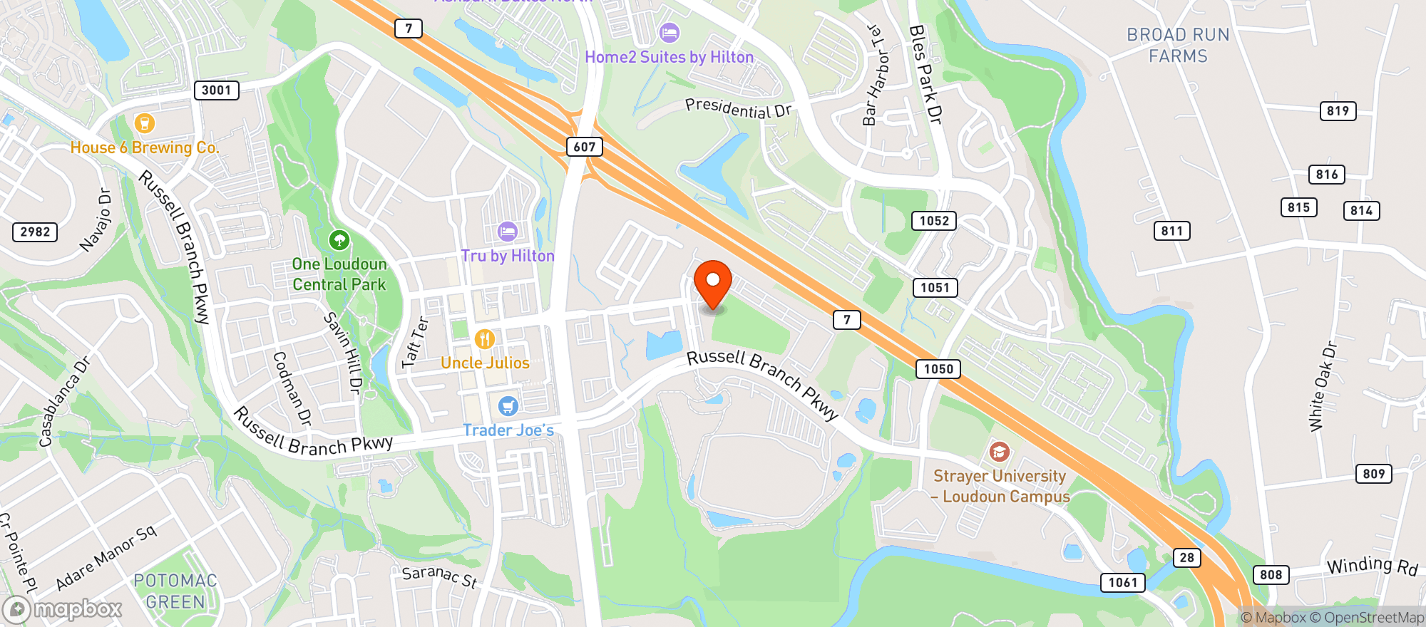 Map showing Topgolf