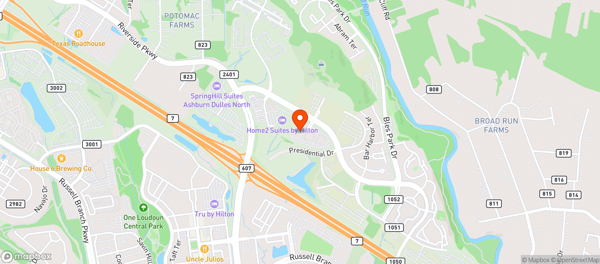 Map showing Jabico Healing Your CBD Store Ashburn Va