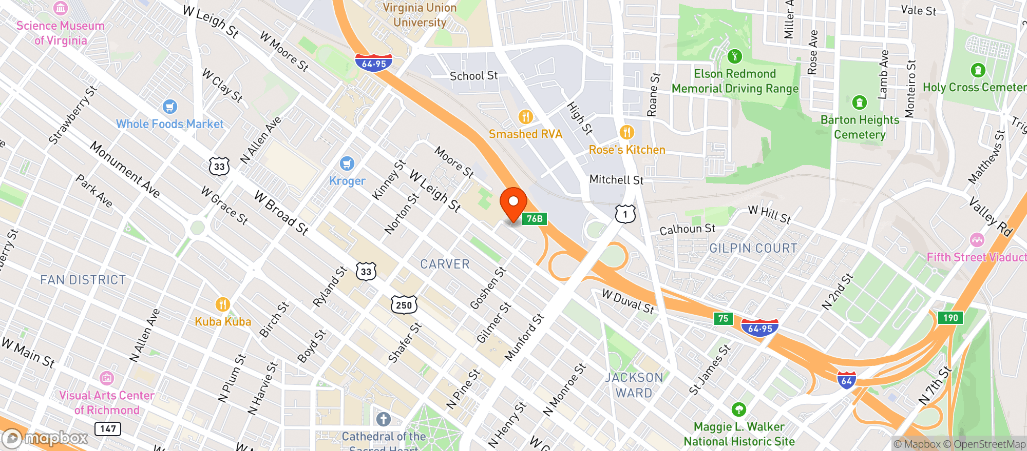 Map showing Conex Park