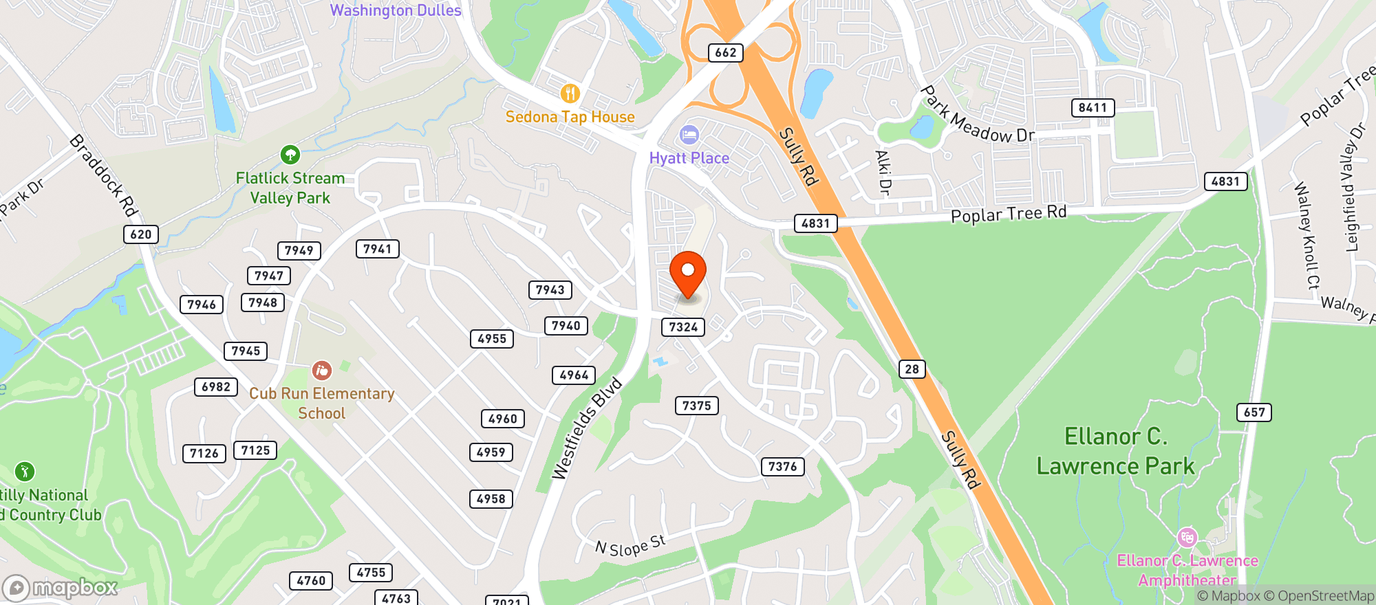 Map showing FUN LAND OF FAIRFAX