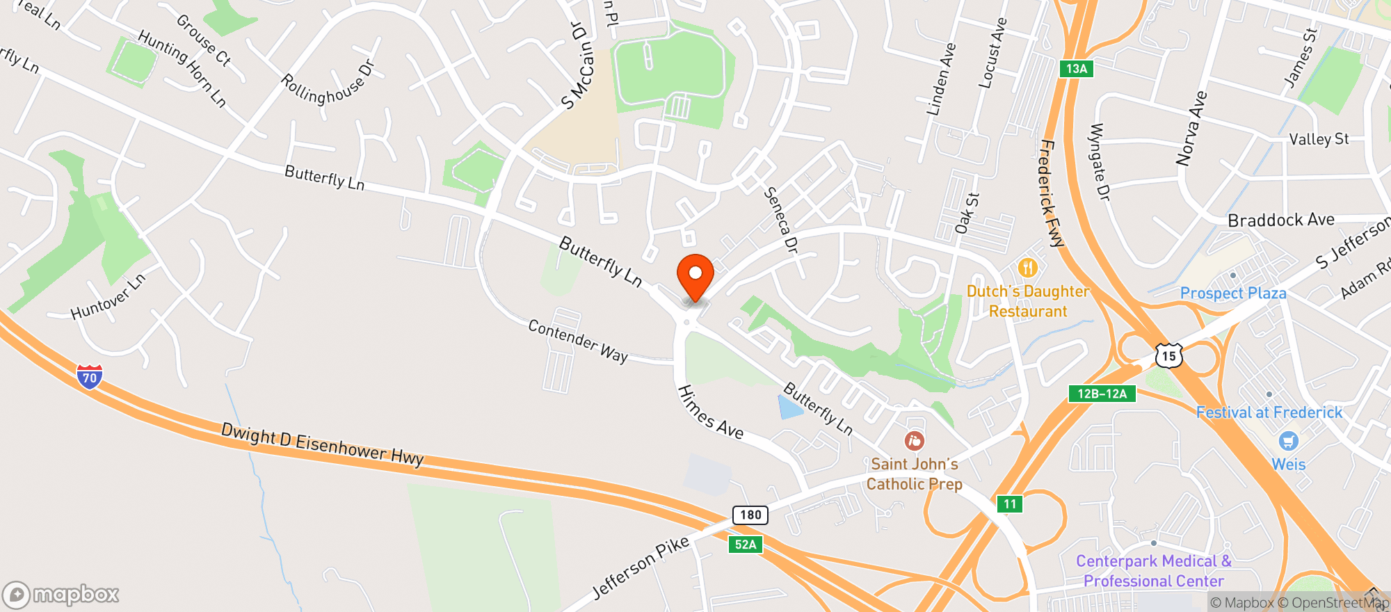 Map showing A 1 Mart