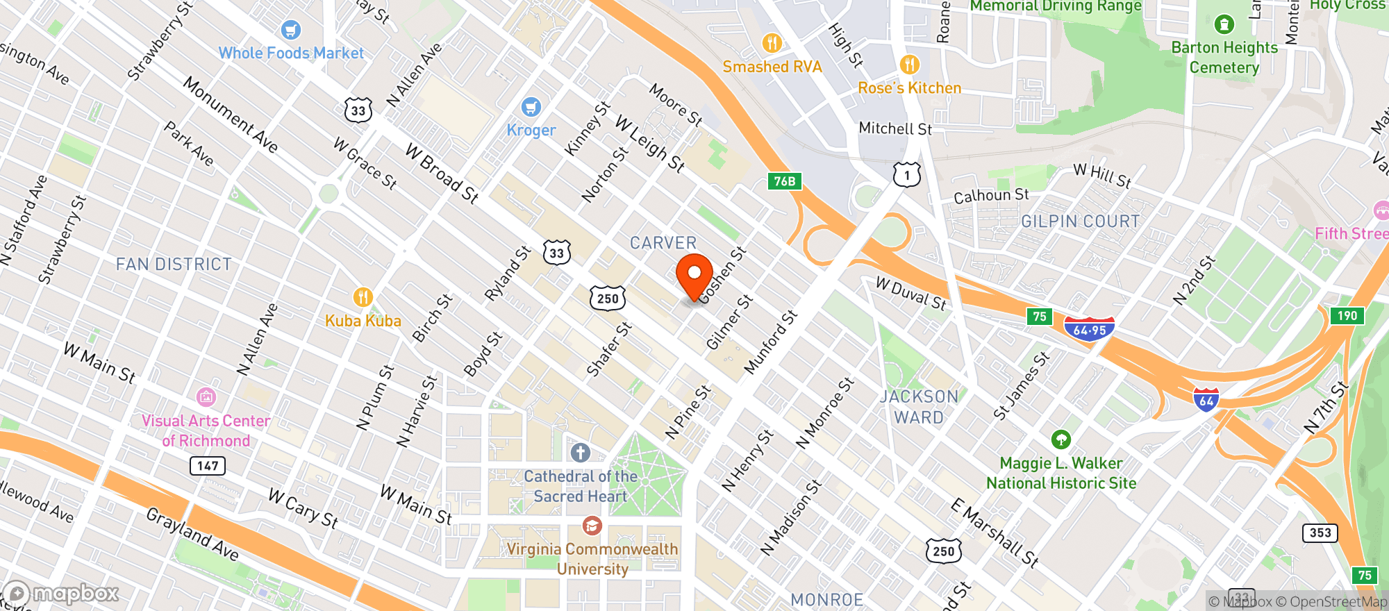 Map showing Cobra Cabana