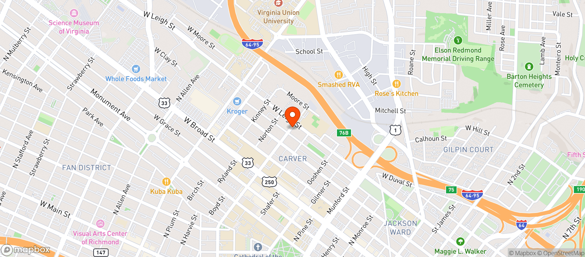 Map showing Harrison Mini Mart
