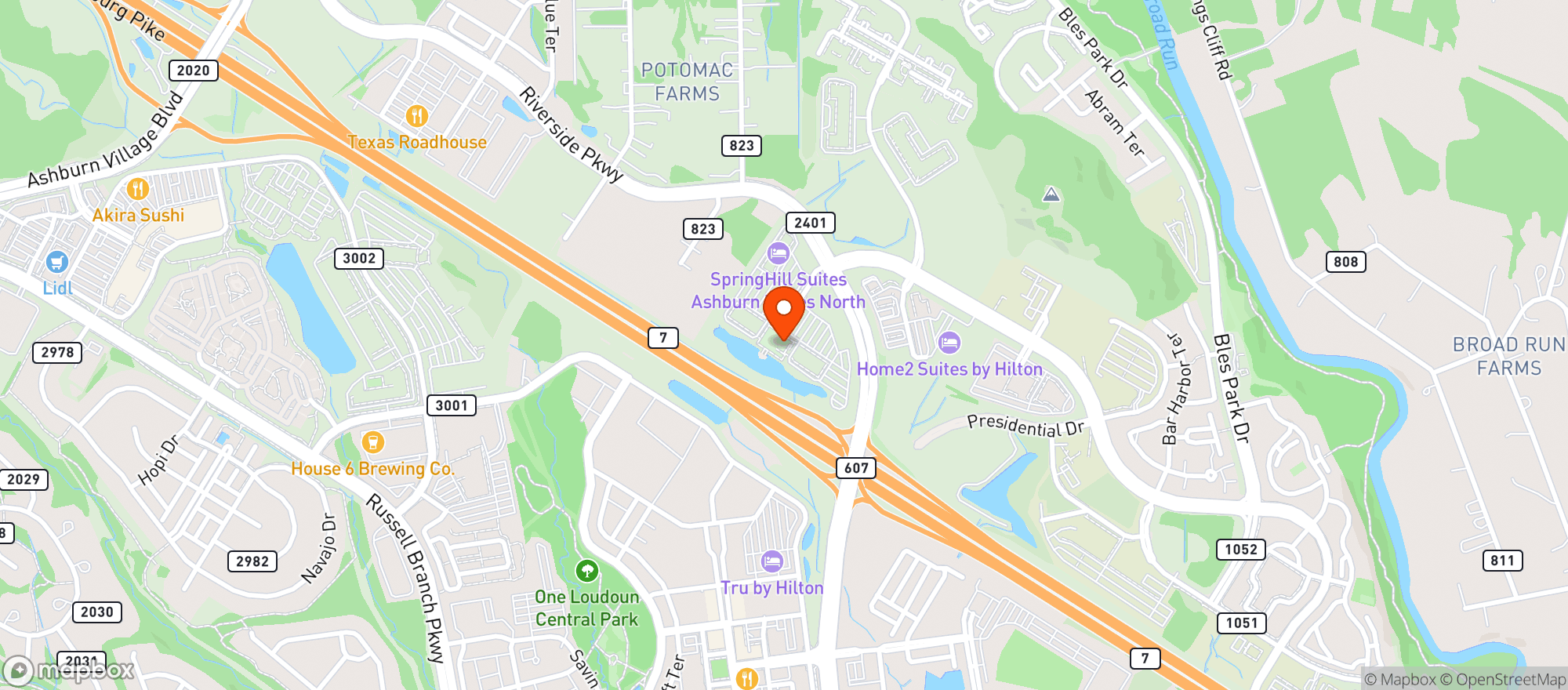 Map showing DC Prime Steakhouse