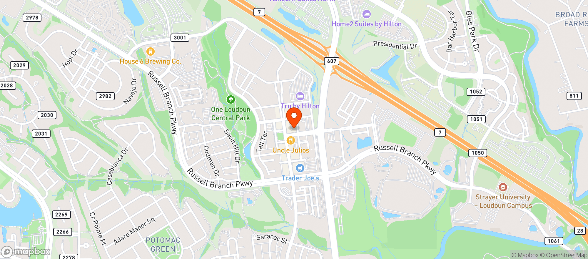Map showing Matchbox American Kitchen