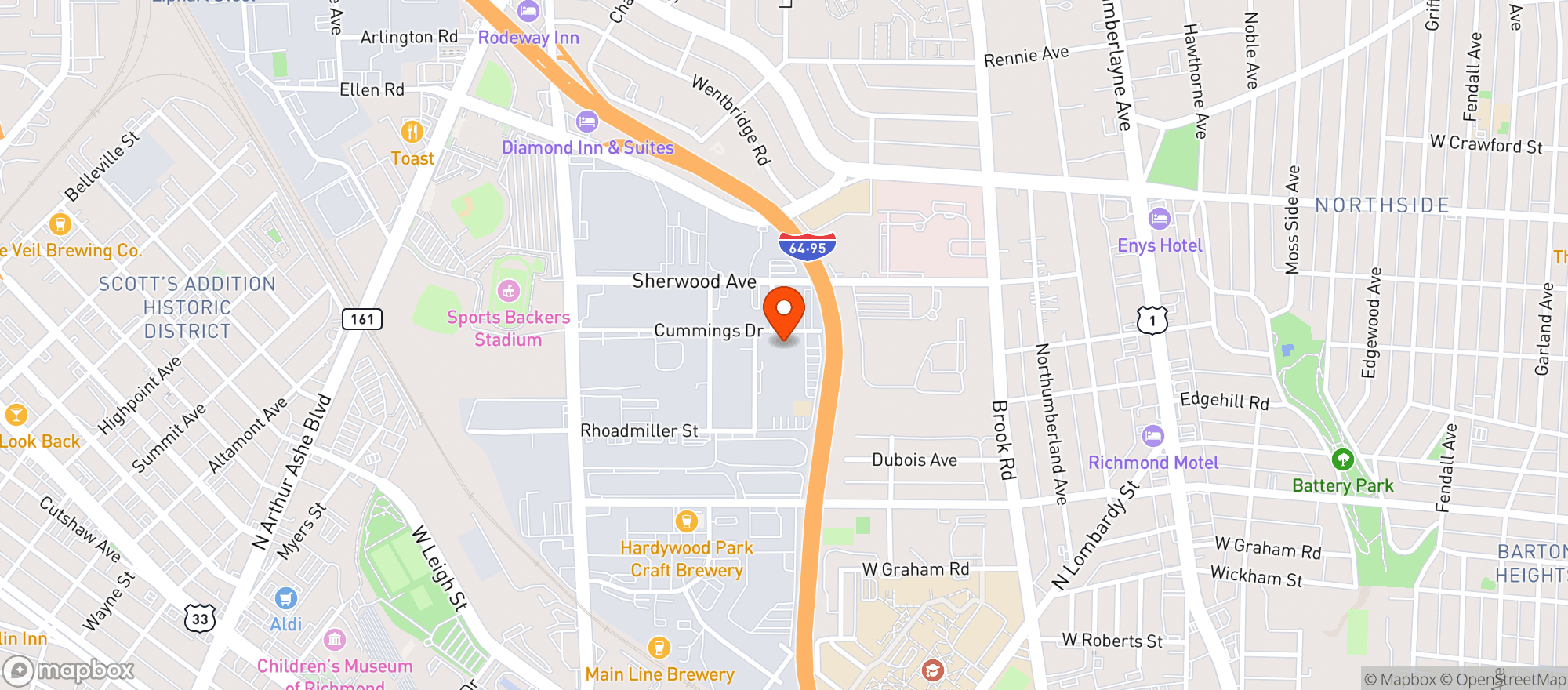 Map showing The Park