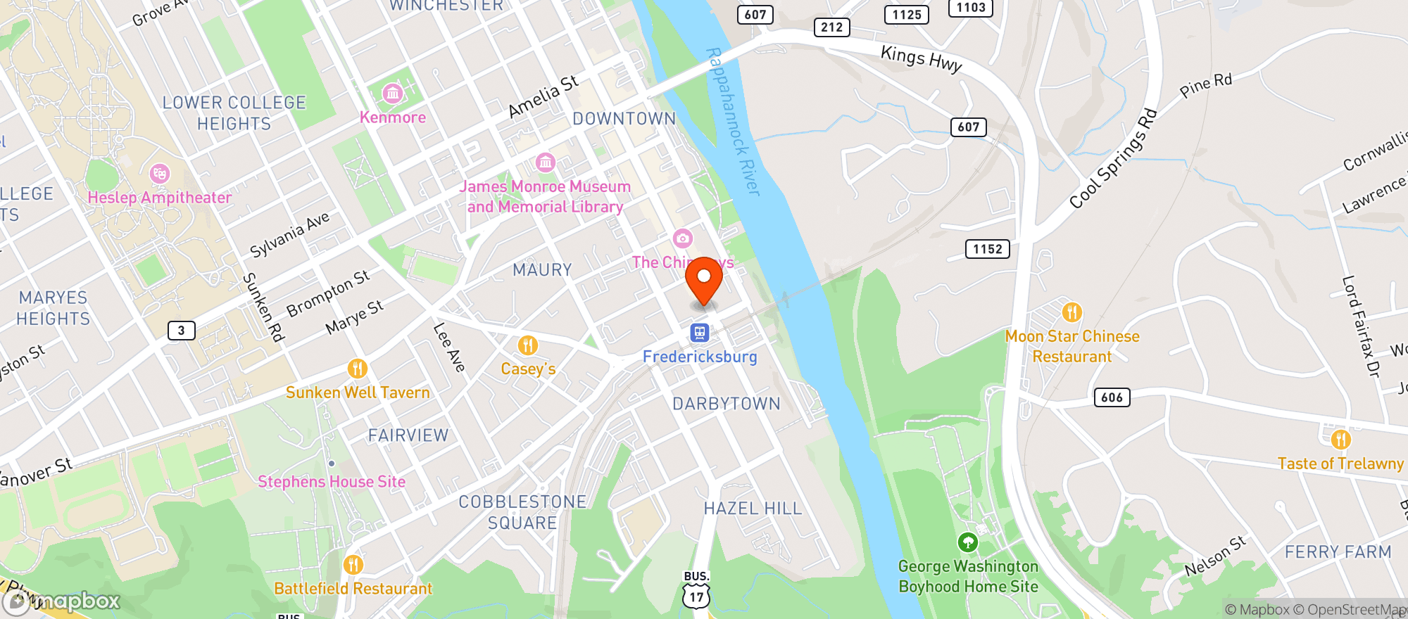 Map showing Uncle Seans