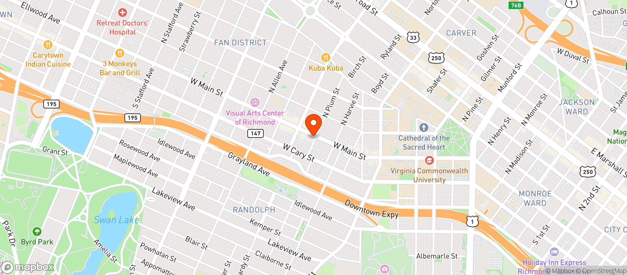 Map showing Beauvine Burger Concept