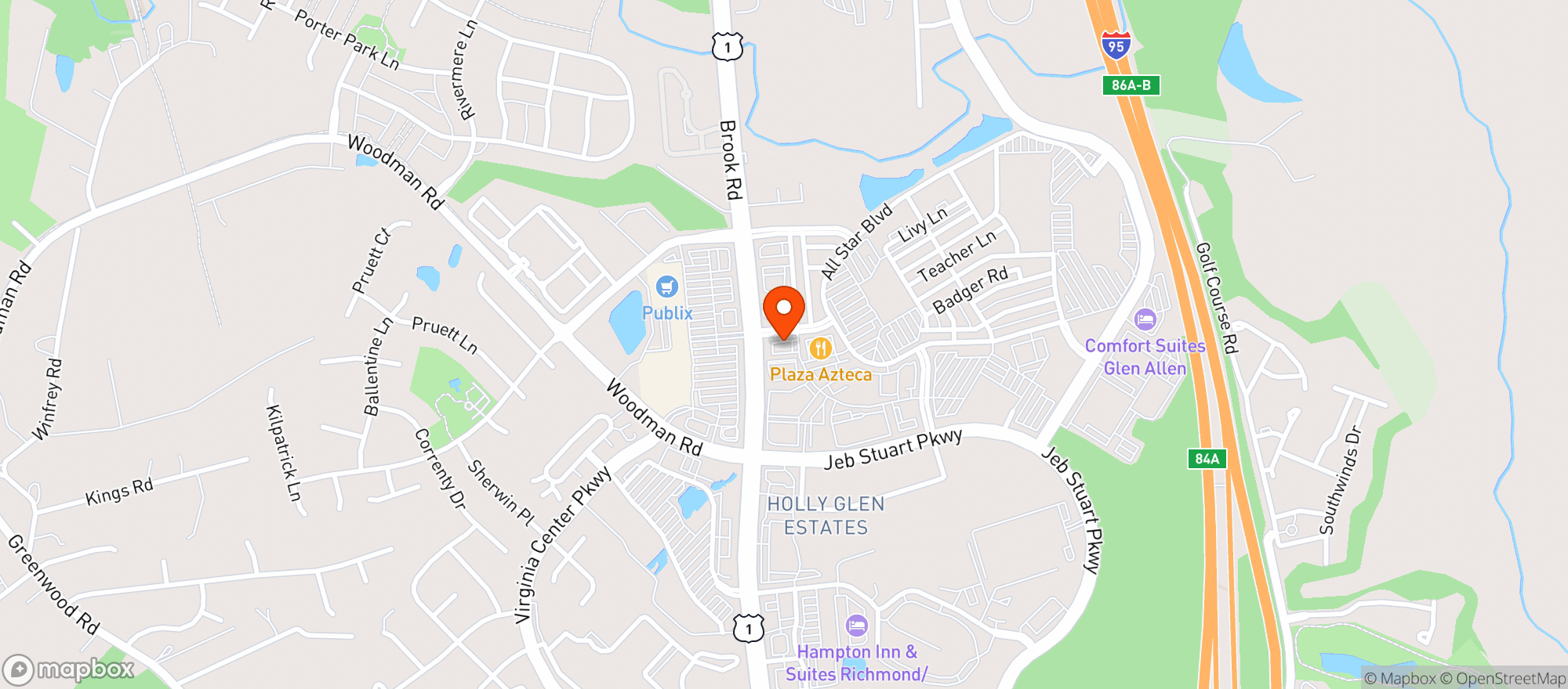 Map showing Vitamin Shoppe - Glen Allen