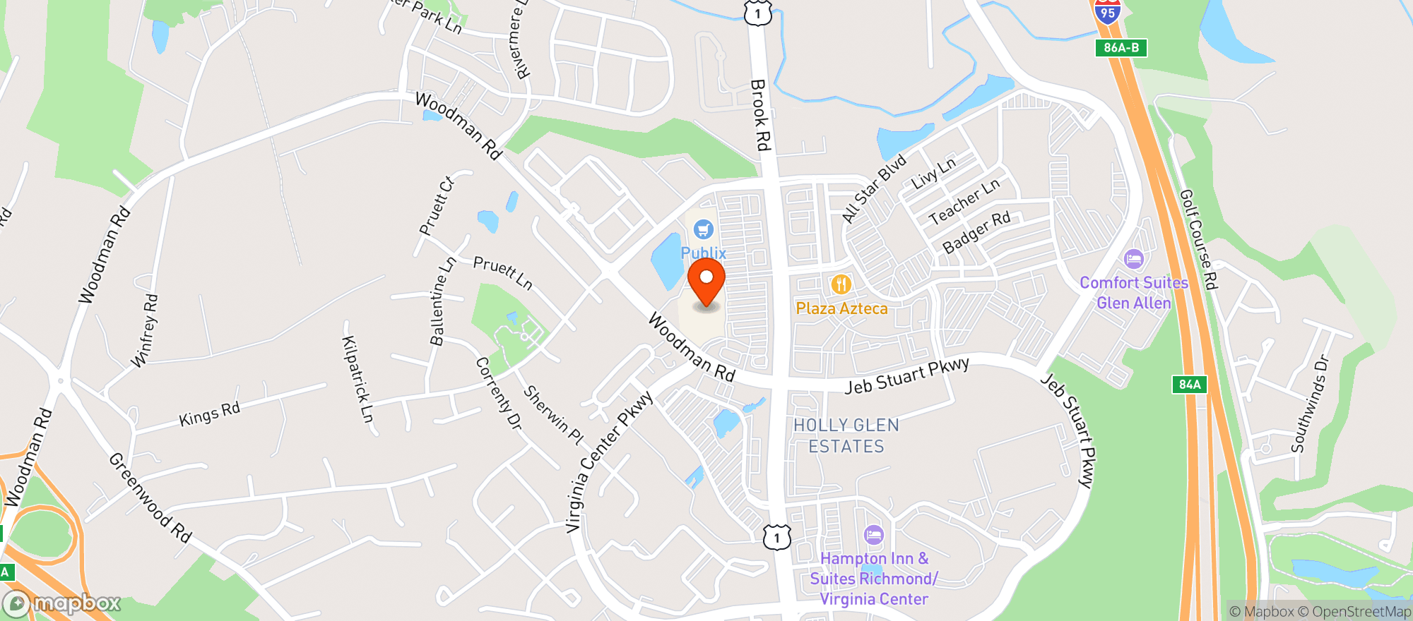 Map showing Target - Virginia Center Commons