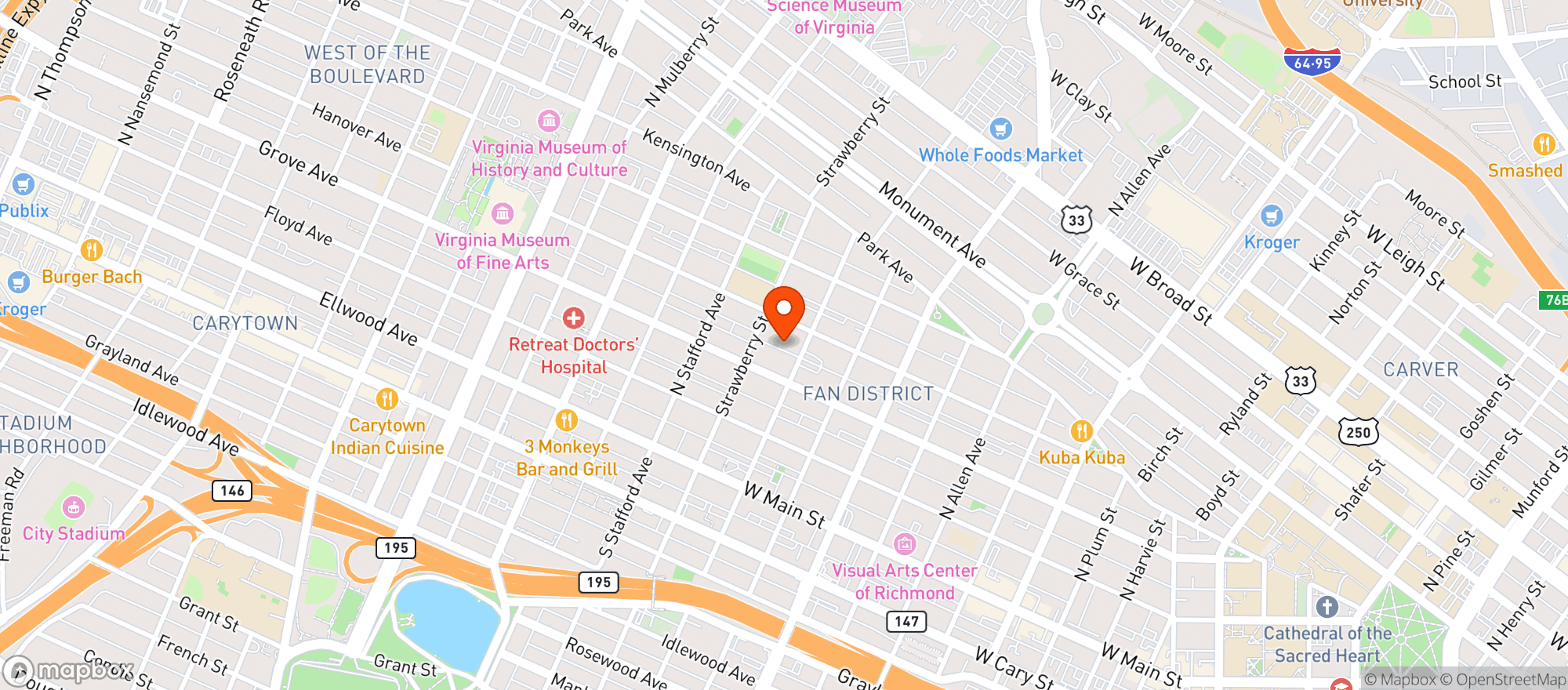 Map showing Shields Market