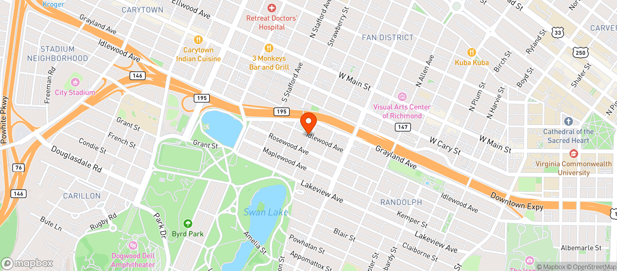 Map showing Idlewood Market