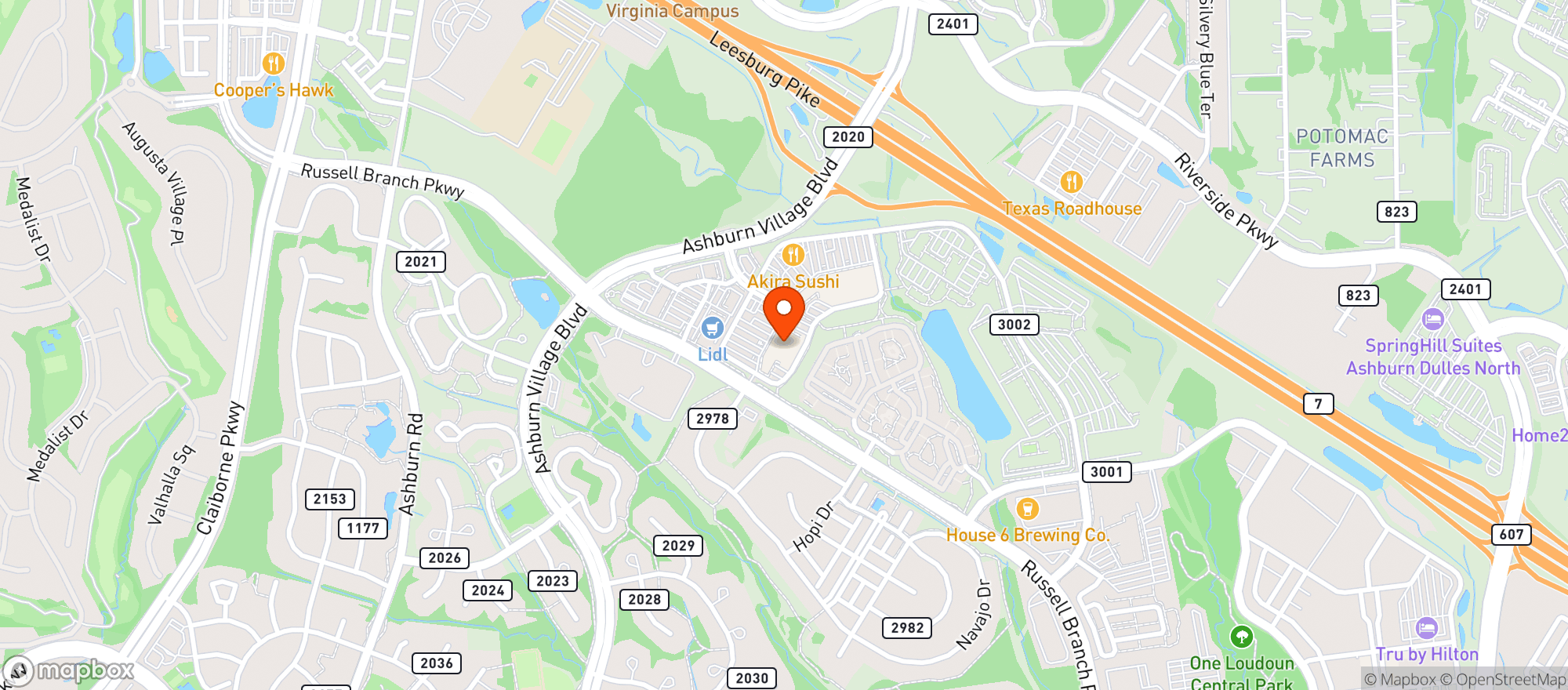 Map showing Harris Teeter
