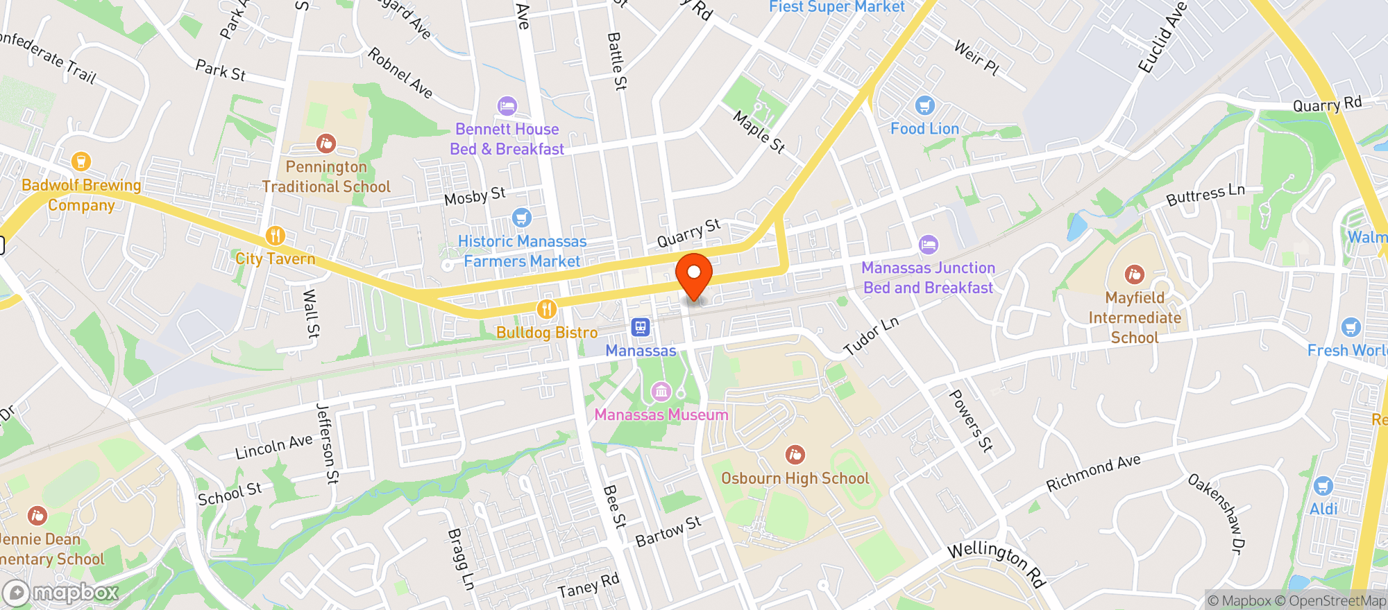 Map showing Sinistral Brewing Company