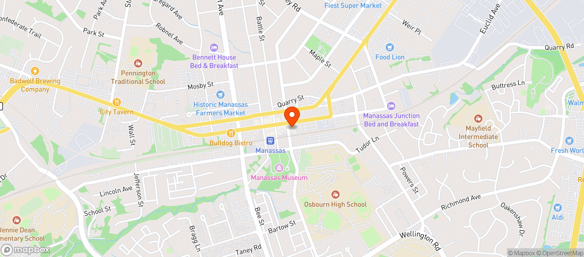 Map showing Philadelphia Tavern