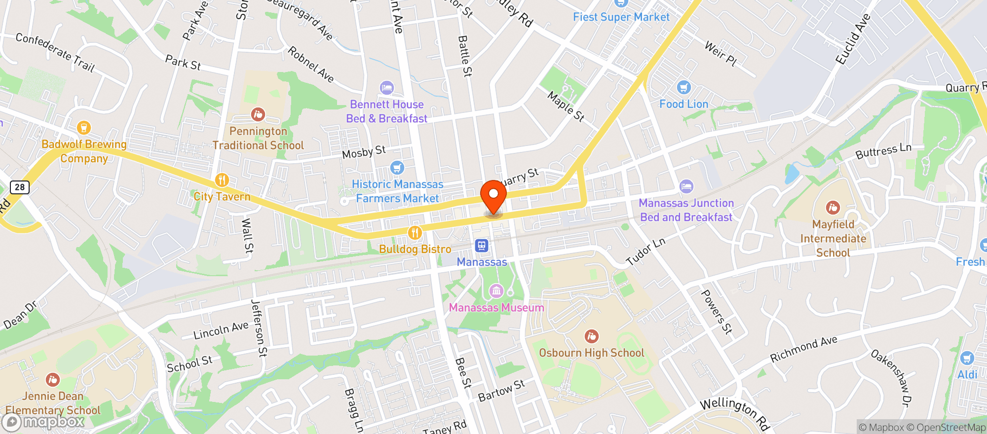 Map showing Carmellos Ristorante Italian