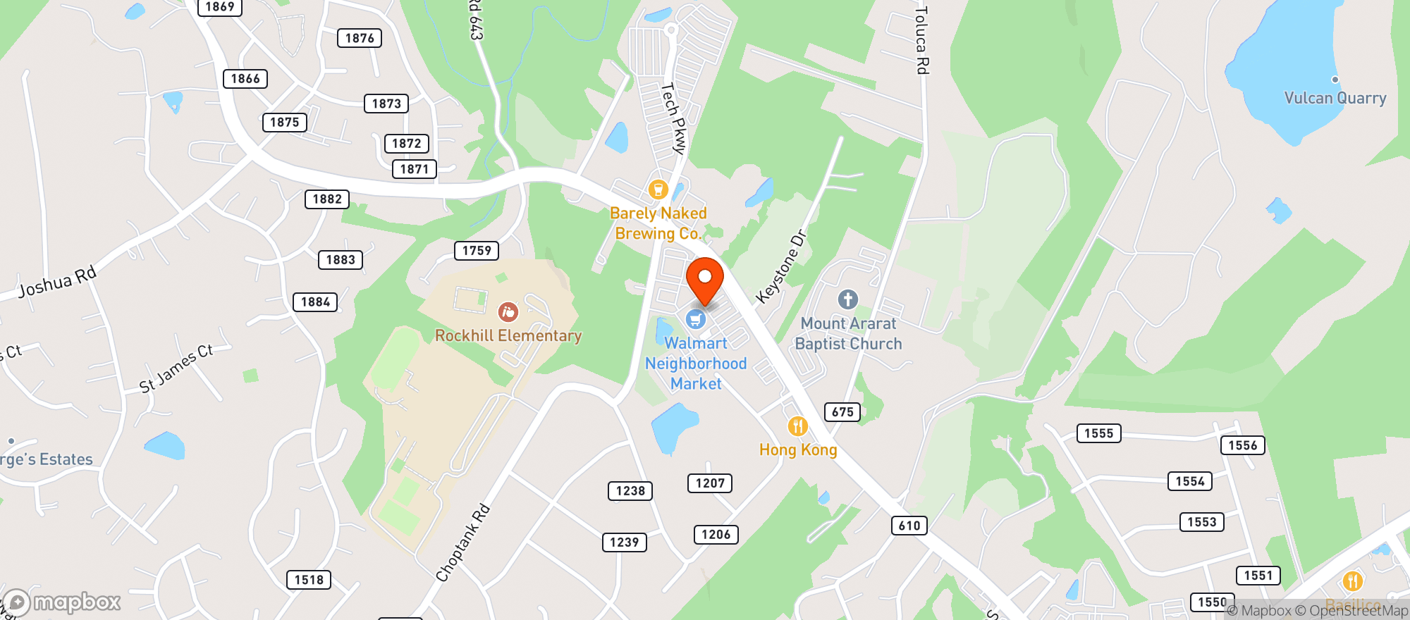 Map showing Walmart Neighborhood Mkt