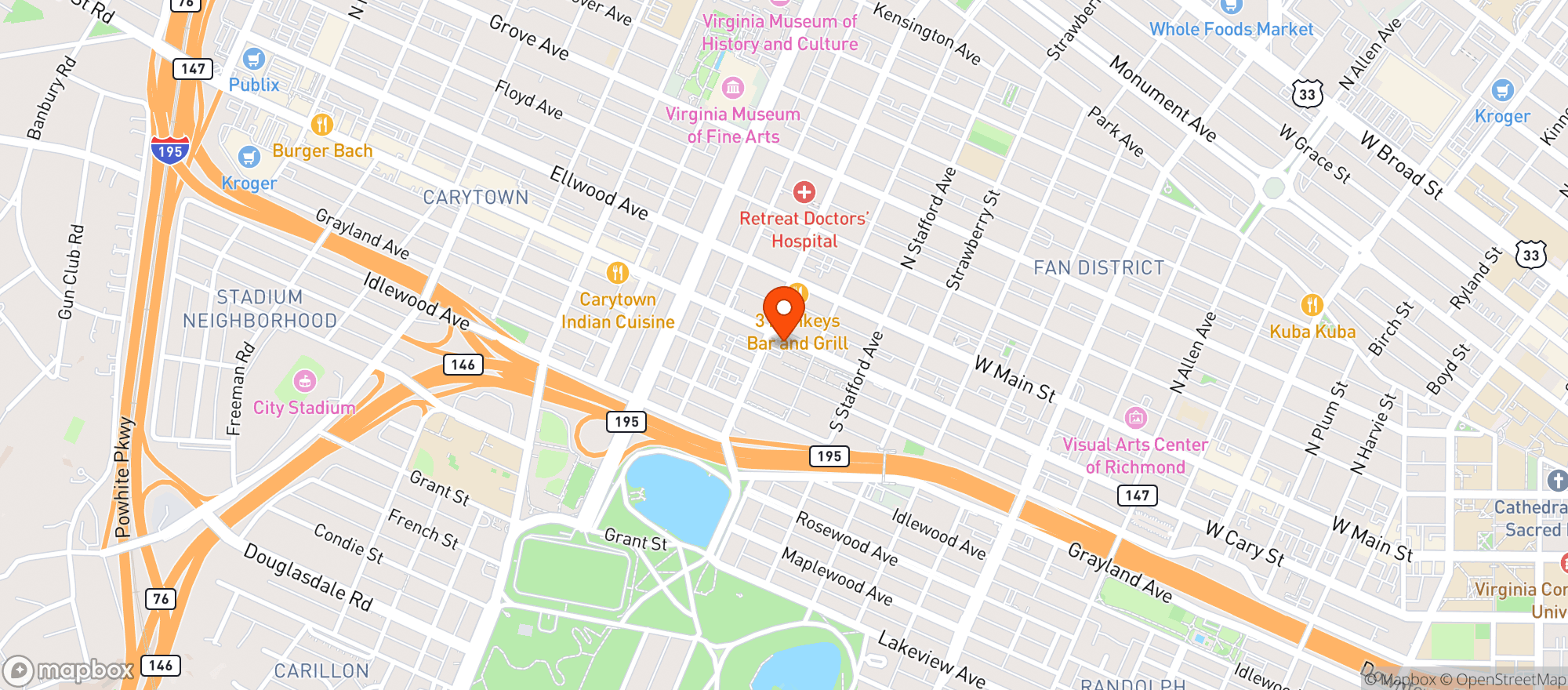 Map showing Tugwells Market