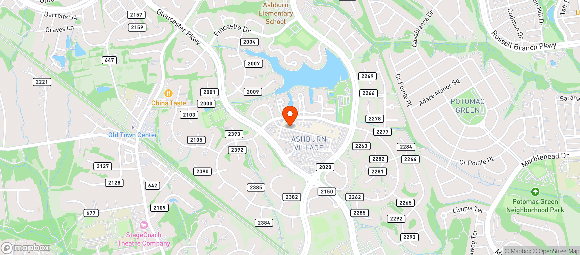 Map showing Finnegans Bar & Grill