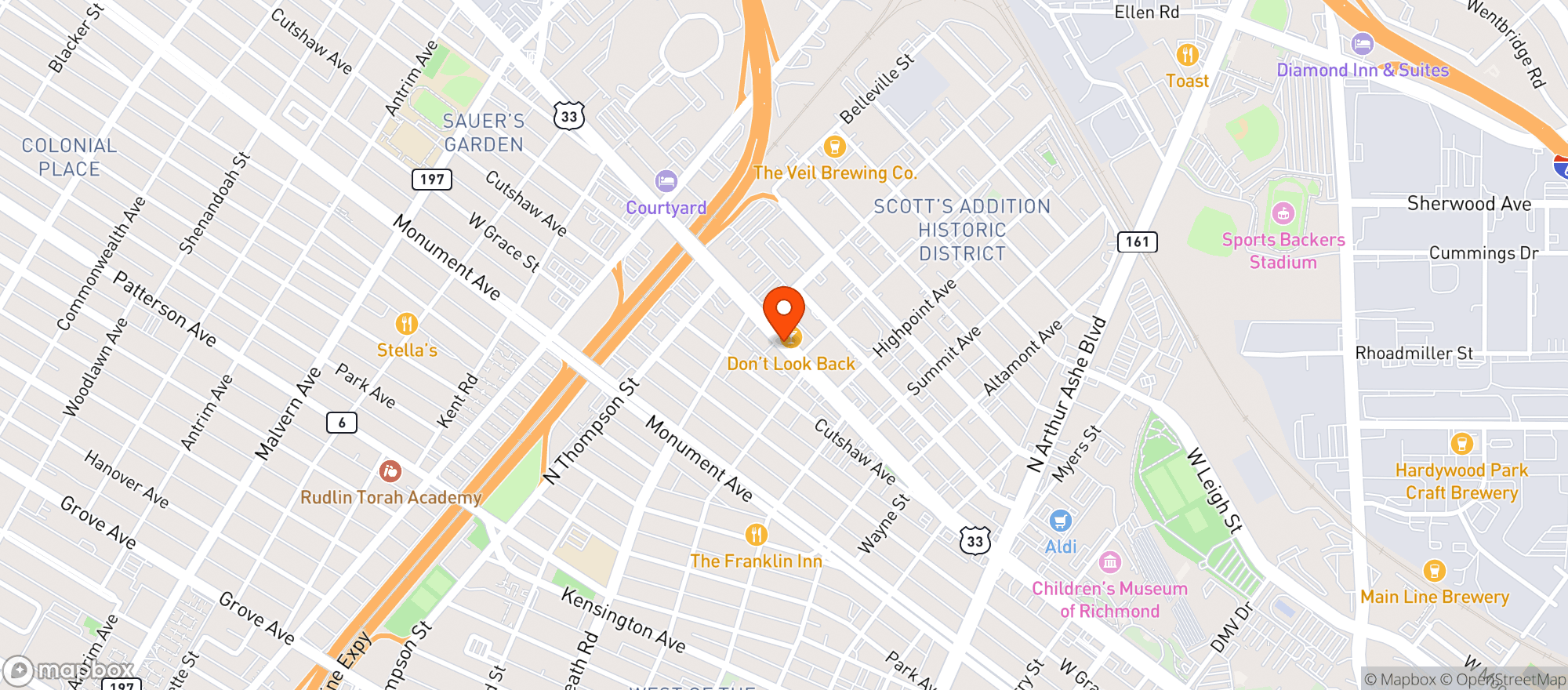 Map showing Dont Look Back