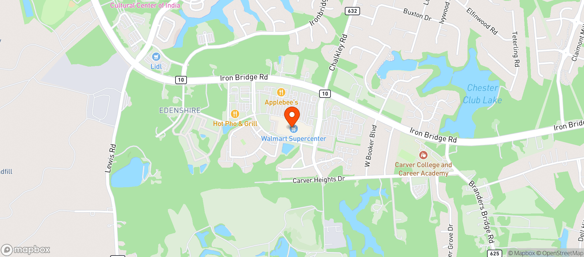 Map showing WALMART