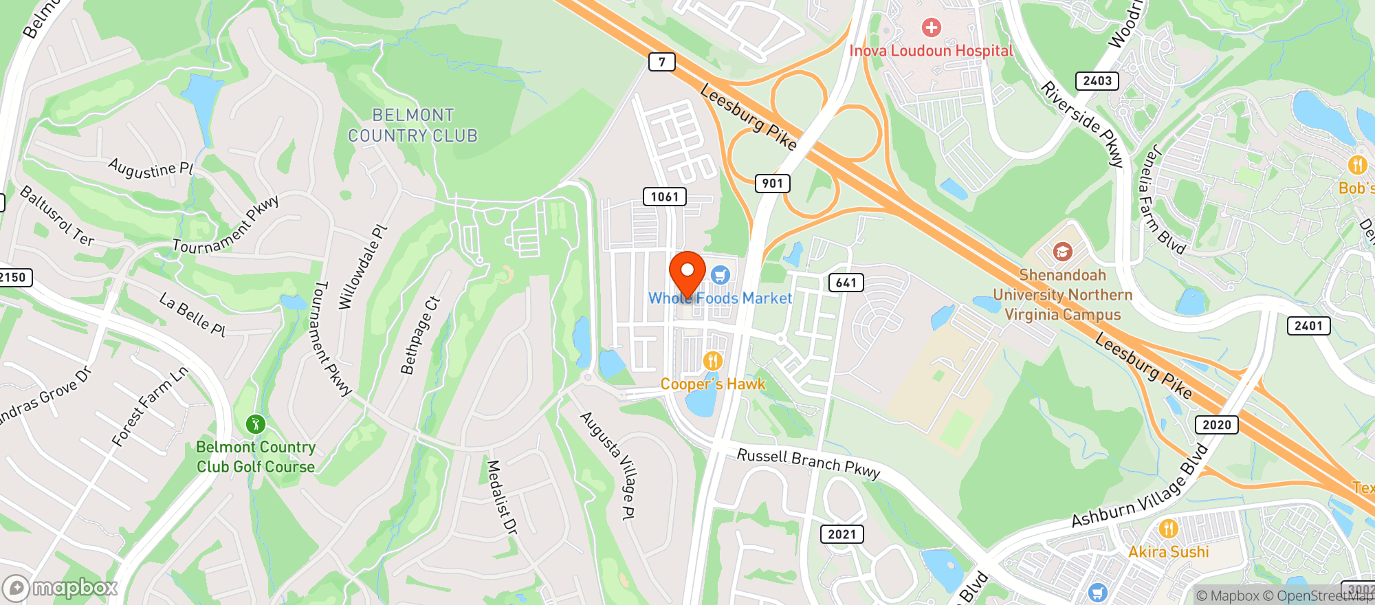 Map showing Pazzo Pomodoro