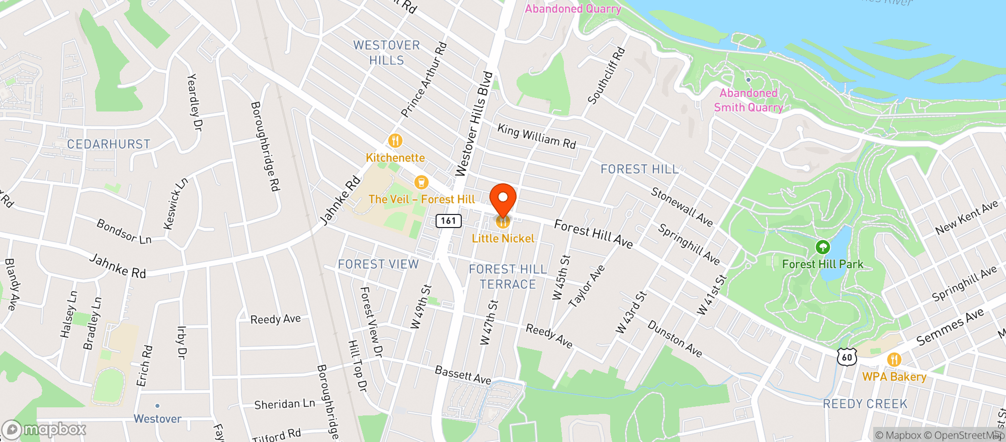 Map showing Little Nickel