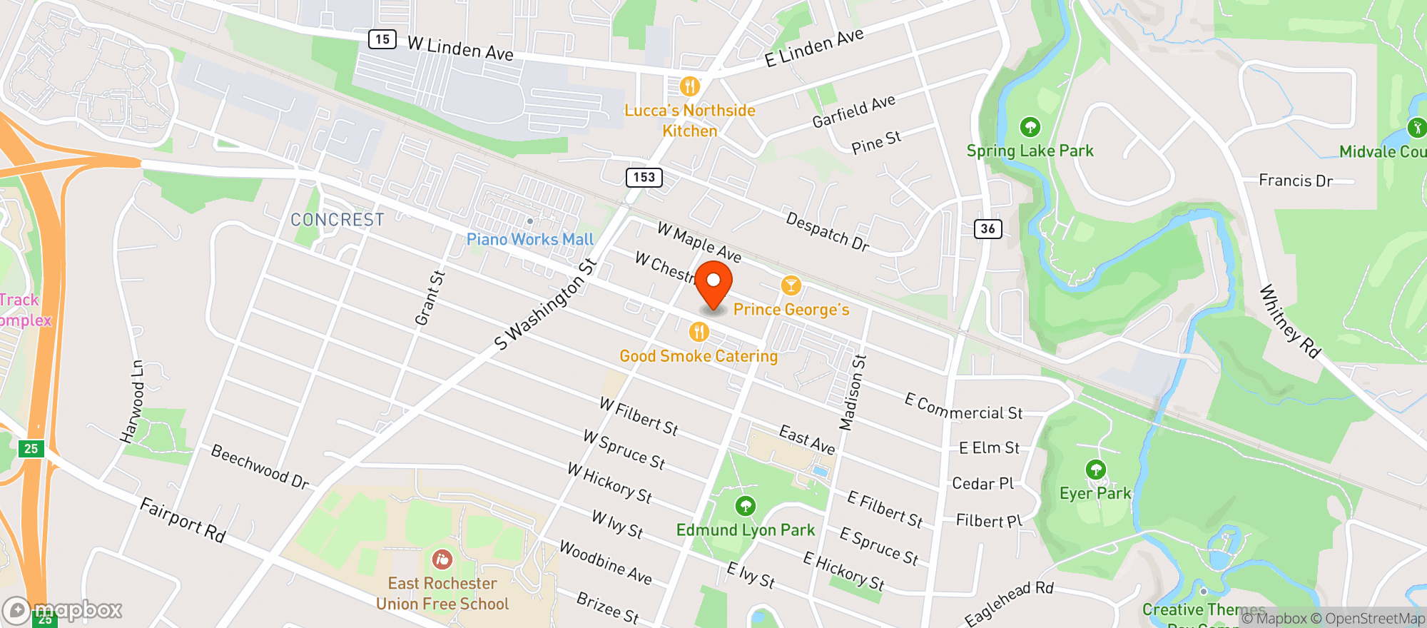 Map showing Lemoncello Cafe & Lounge