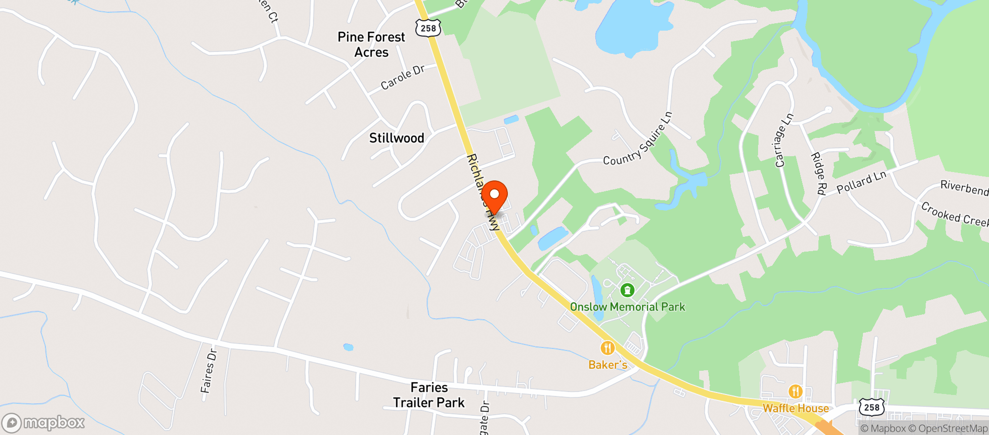Map showing The Dragons Brew Cafe