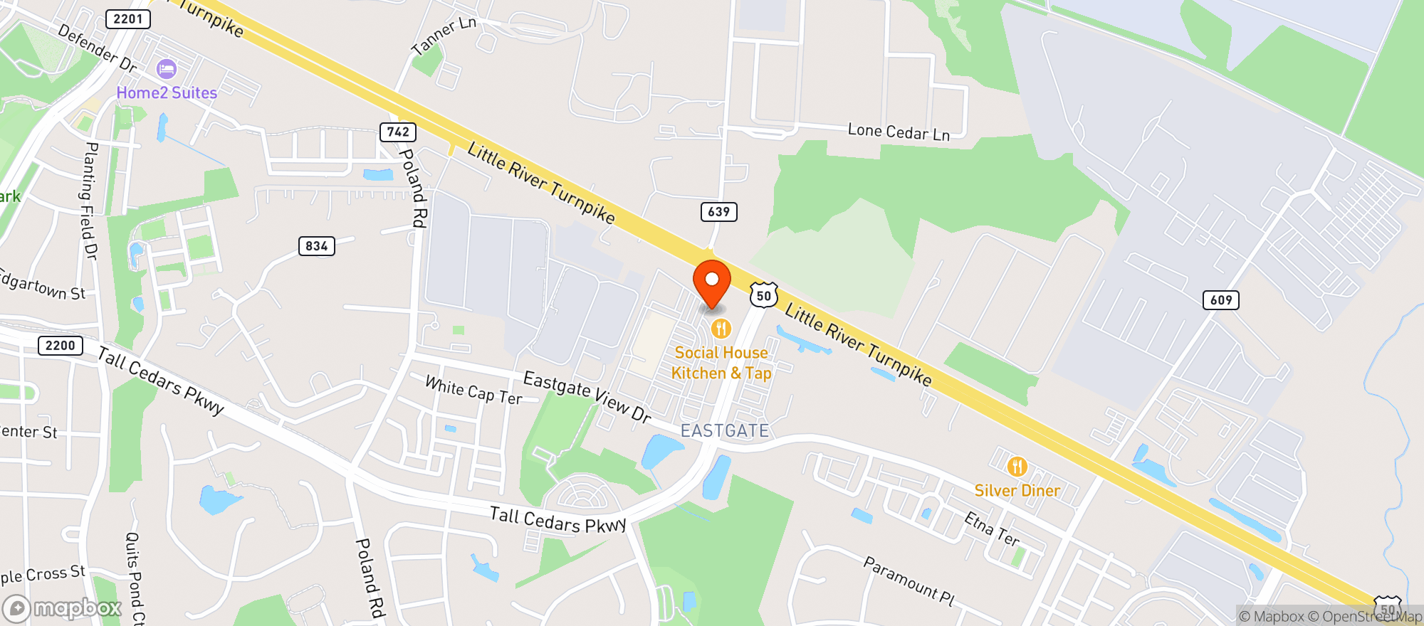 Map showing Velocity Wings