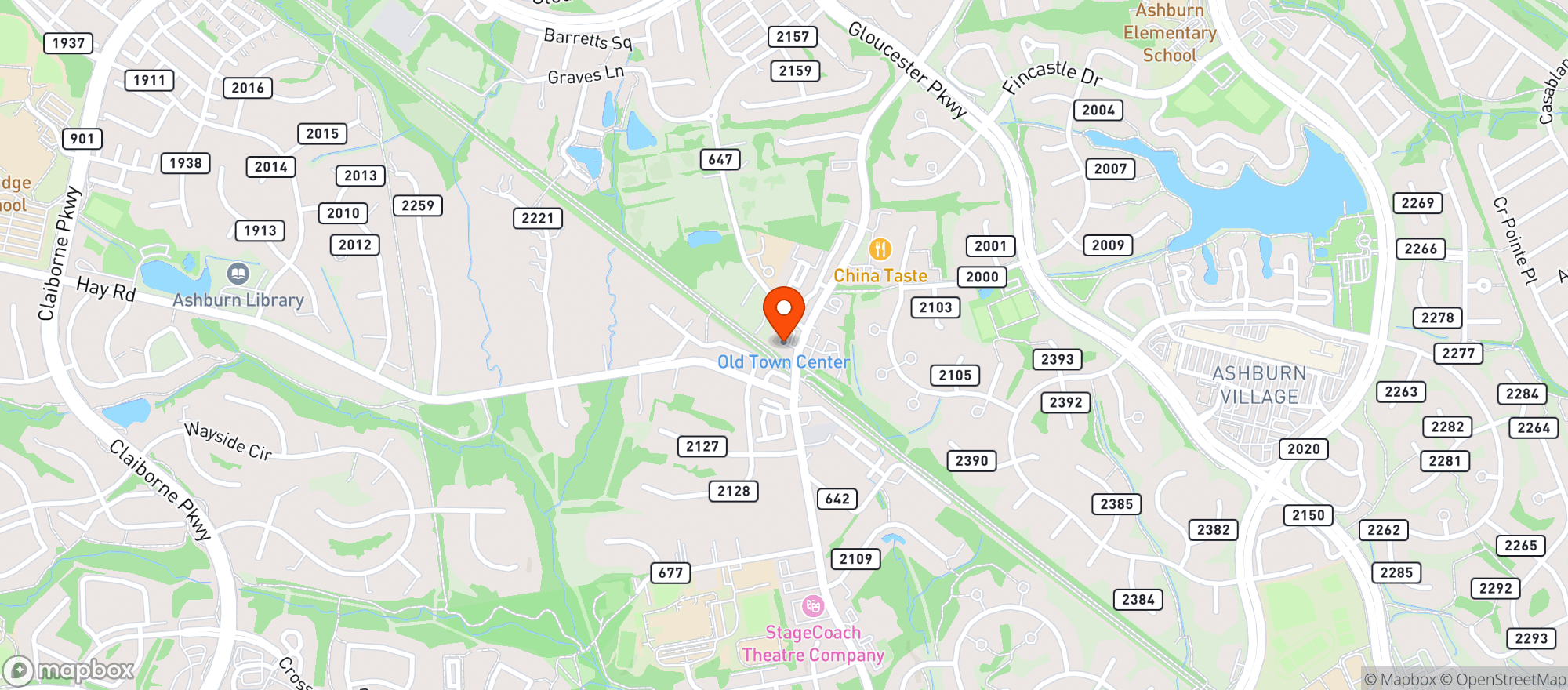 Map showing Crafted Ashburn