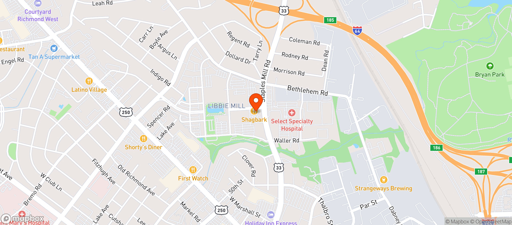 Map showing The Brass Tap
