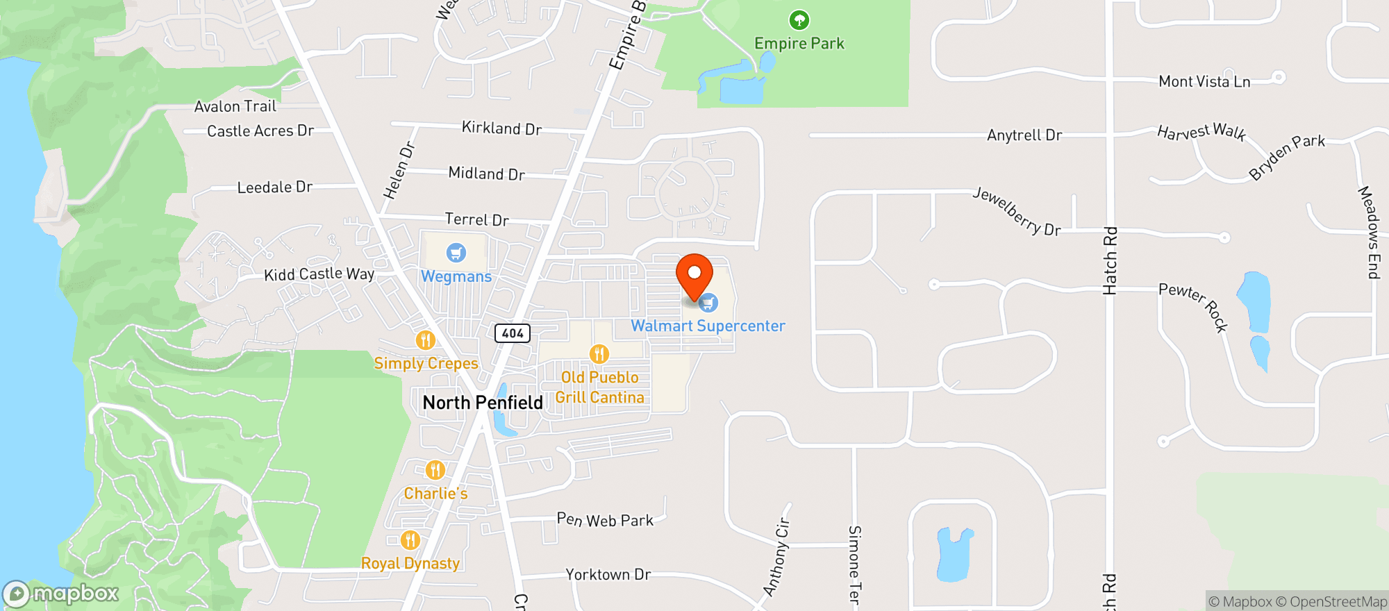 Map showing Walmart Supercenter #1744