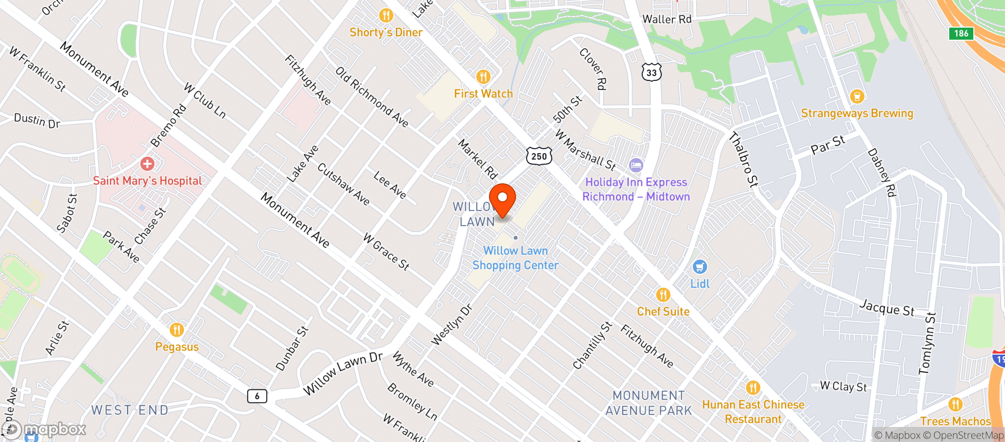 Map showing Mid Atlantic (029) - 00509 - Willow Lawn
