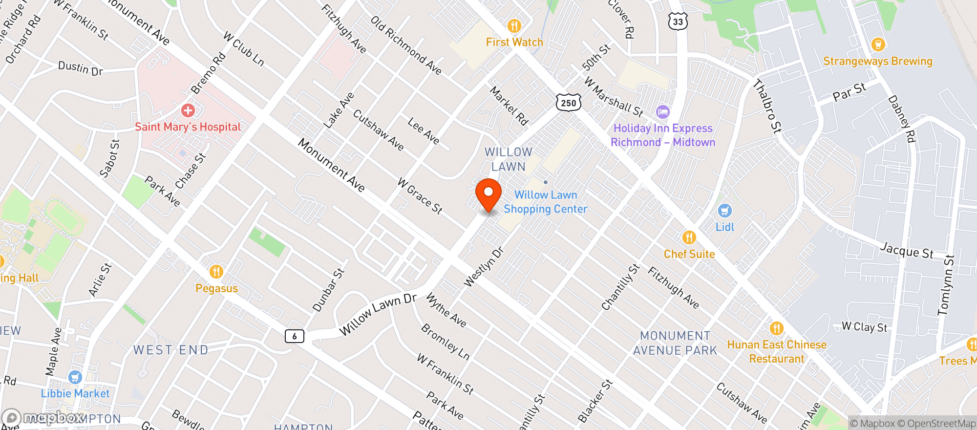 Map showing Gnc
