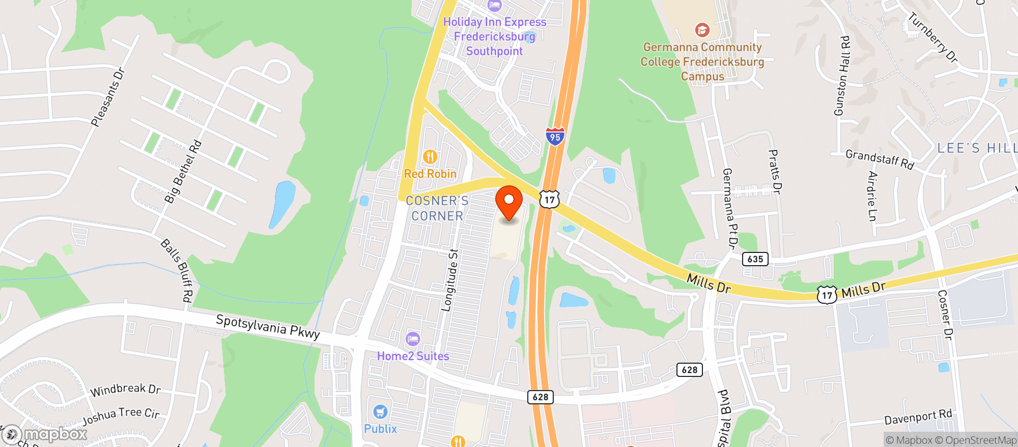 Map showing Target