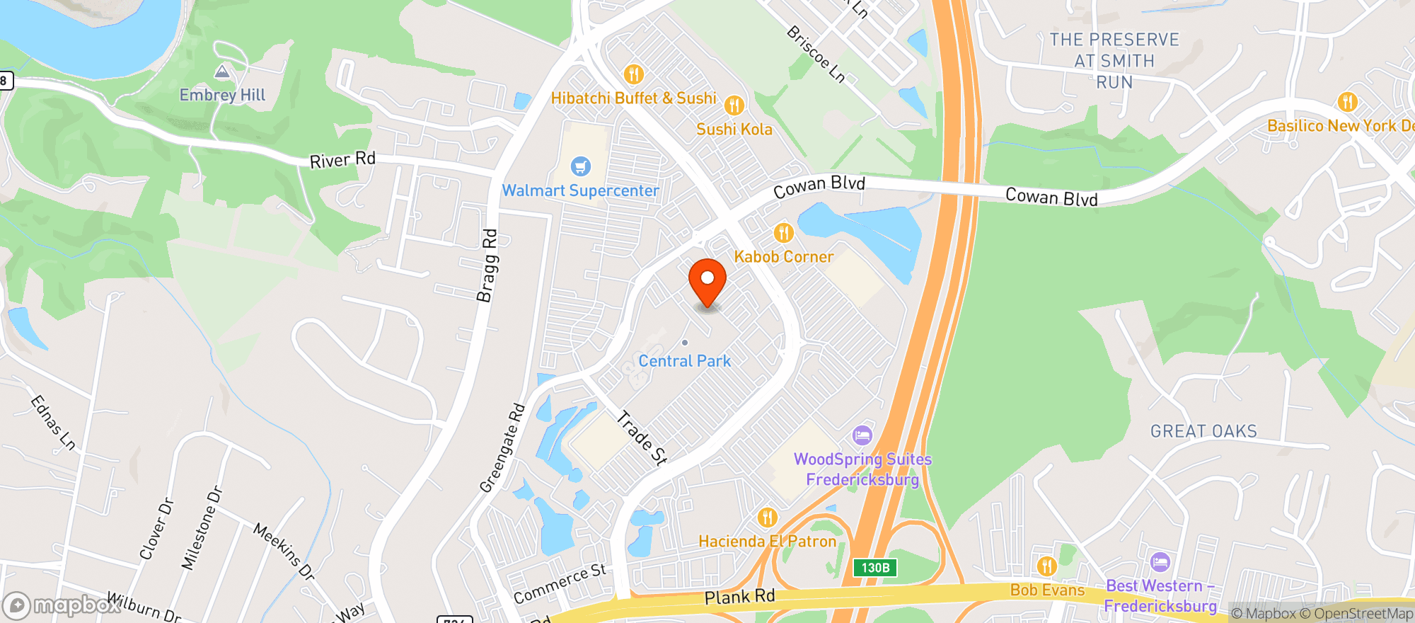 Map showing Buffalo Wild Wings Gril #3138