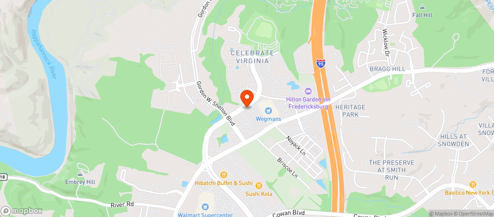 Map showing WEGMANS