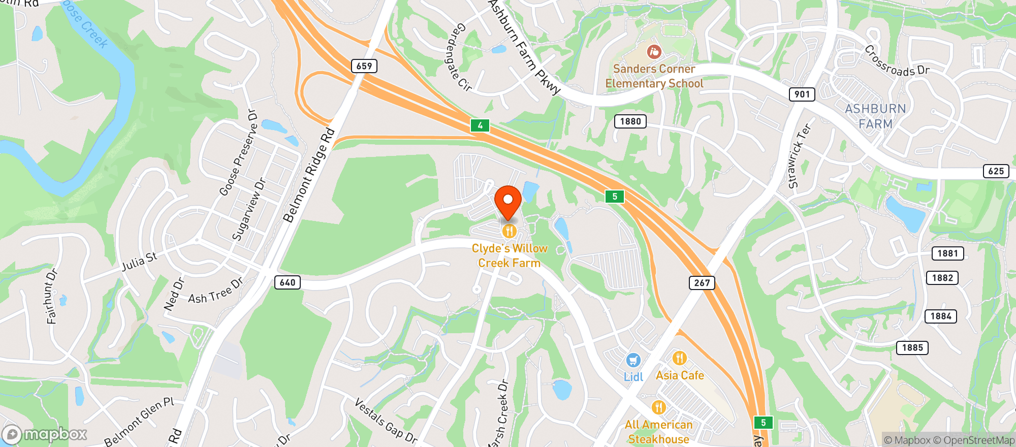 Map showing Clydes
